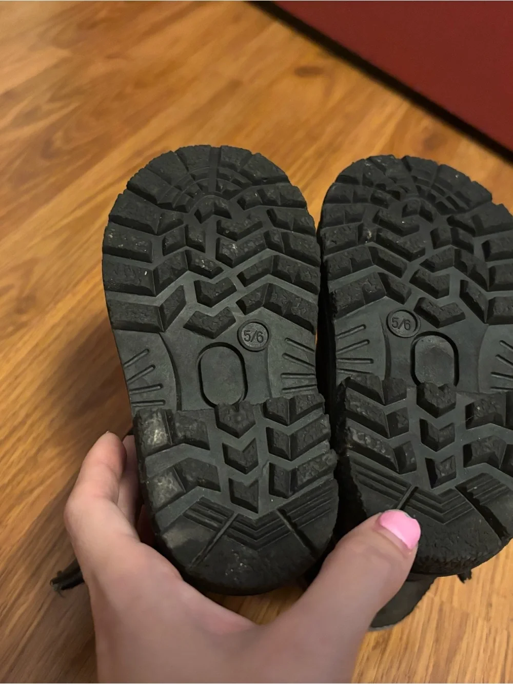 Kids Black Winter Snow Boots - Insulated Waterproof Warm Lining